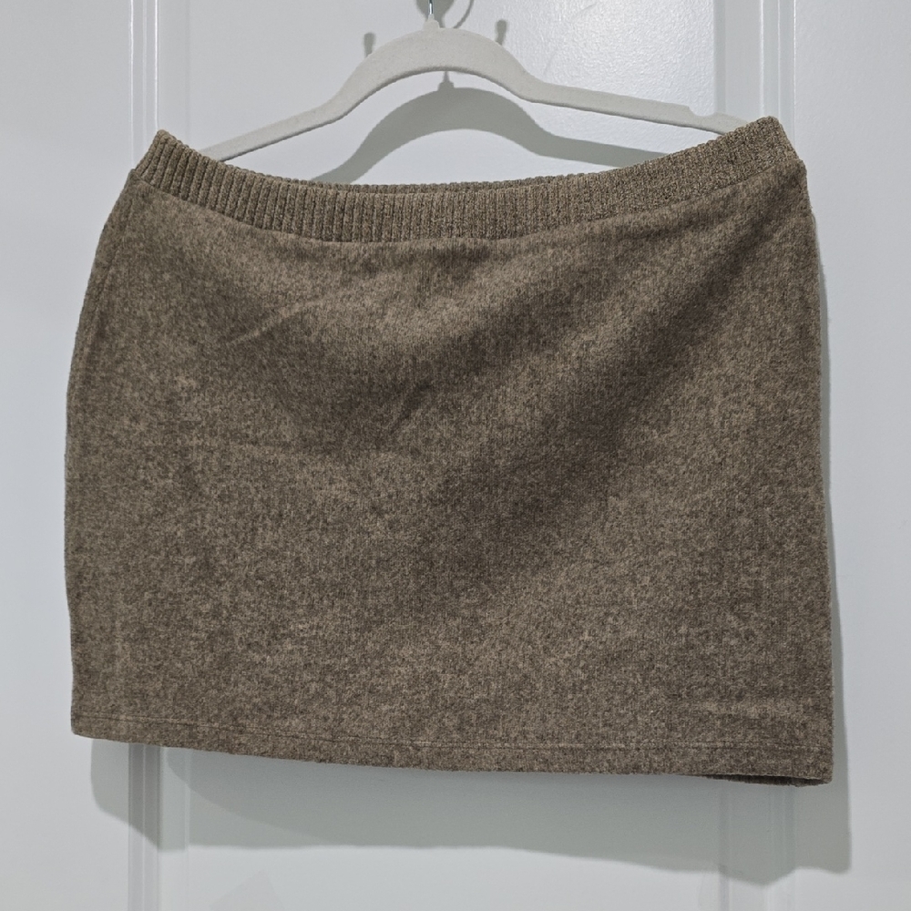 Zara Brown Green Mini Pencil Skirt Casual